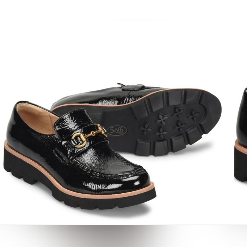 Sofft Prewitt Black Patent Loafer